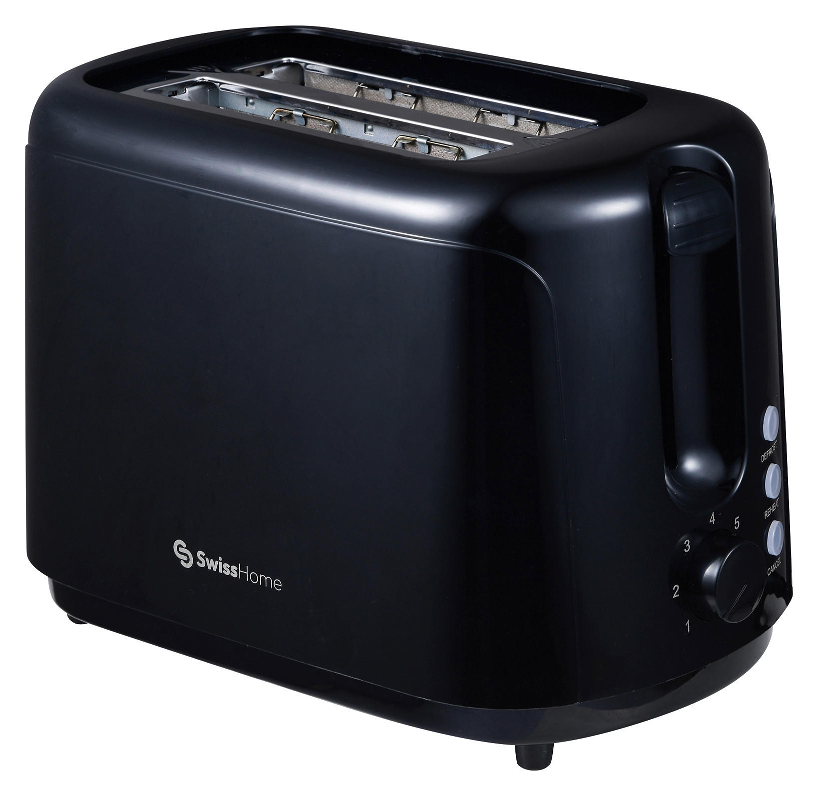 SWISS HOME Toastautomat SH-6912 schwarz Kunststoff B/H/L: ca. 15x19x27 cm DARK - schwarz (27,00/15,00/19,00cm) - SWISS HOME