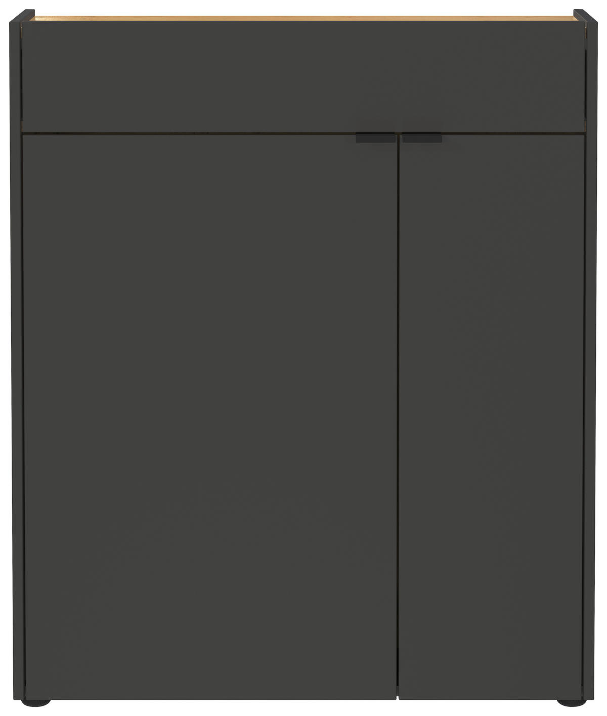 Mehrzweckschrank 1319-549 Graphit Optik Eiche Navarra Nachbildung B/H/T: ca. 82x102x22 cm 1319-549 - Eiche/Graphit (82,00/102,00/22,00cm) - Germania
