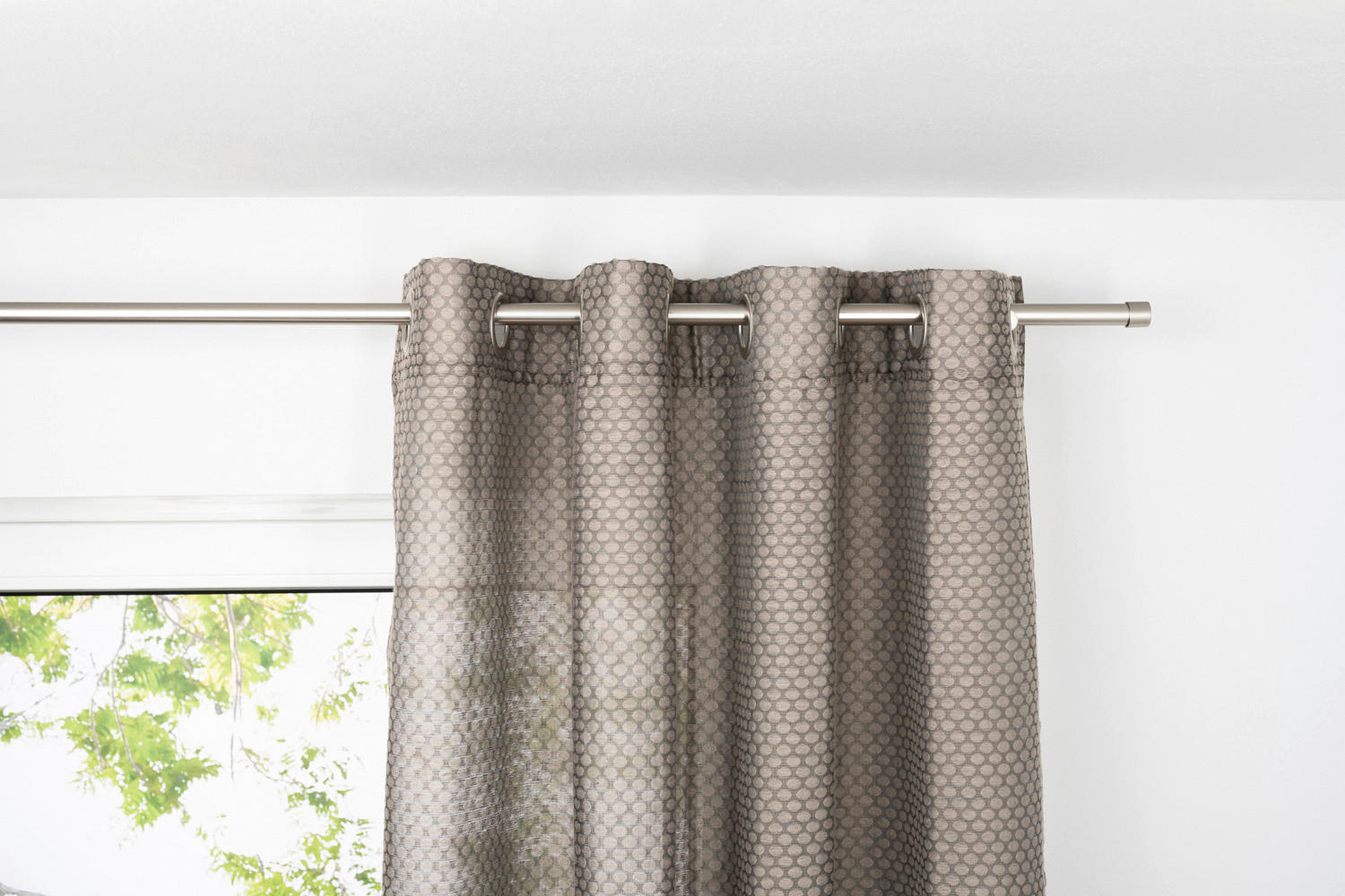 Ösenvorhang 2er Pack Dot taupe B/L: ca. 135x245 cm Dot - taupe (135,00/245,00cm)