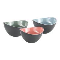 Kesper Schale multicolor Melamin B/H/L: ca. 12x11x20 cm Obst-/u.Salatschale_3erSet - multicolor (20,00/12,00/11,00cm) - Kesper