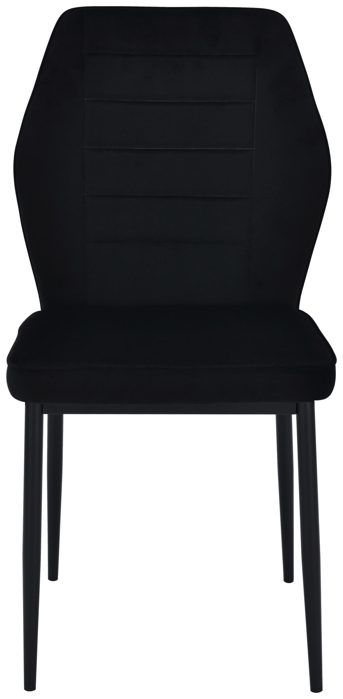 Stuhl Jimmy schwarz Samtoptik B/H/T: ca. 42x87,5x57 cm Jimmy - schwarz (42,00/87,50/57,00cm)