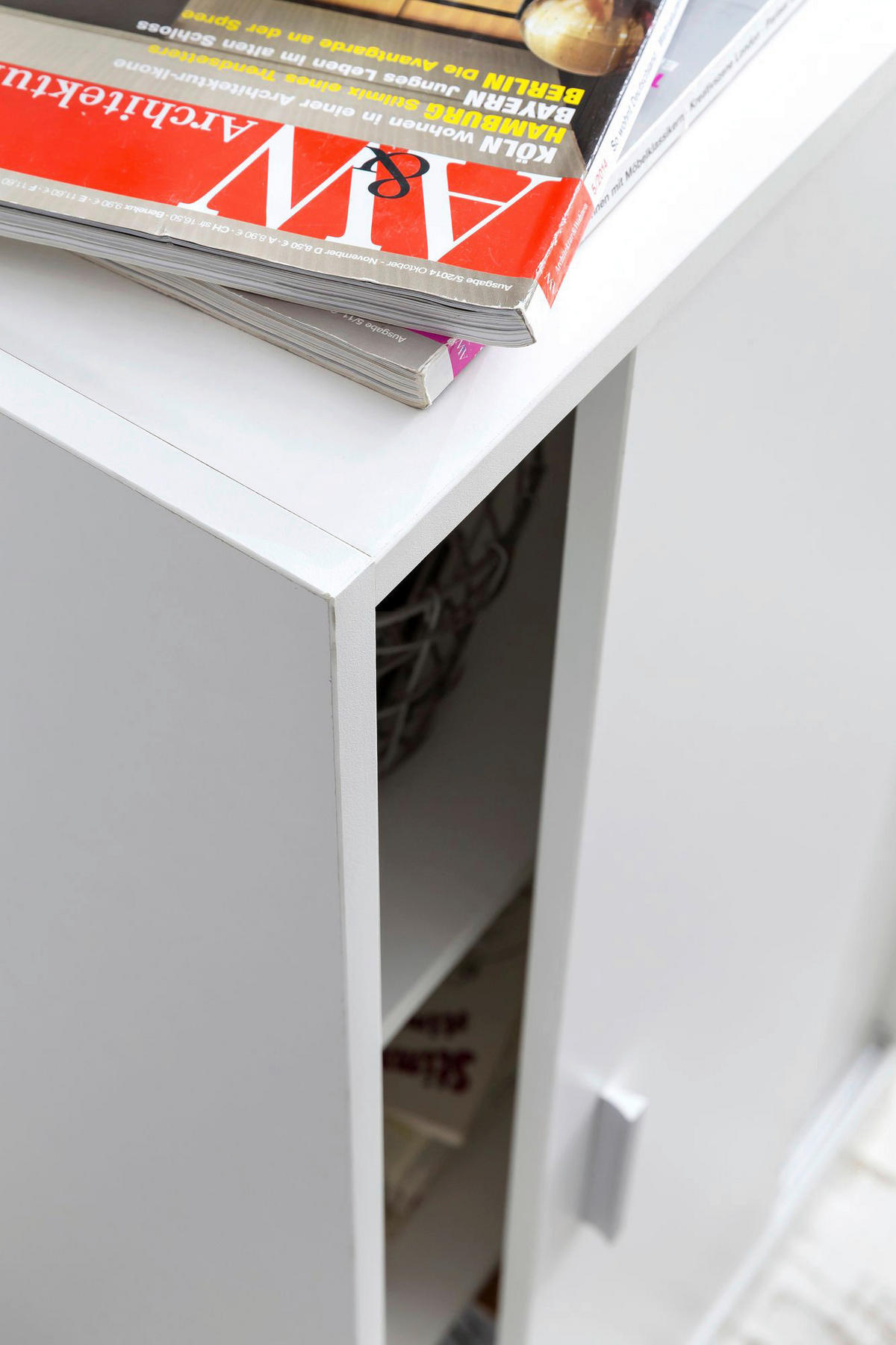 Aktenschrank weiß B/H/T: ca. 60x107,5x28,5 cm Aktenschrank - weiß (60,00/107,50/28,50cm) - Wohnling