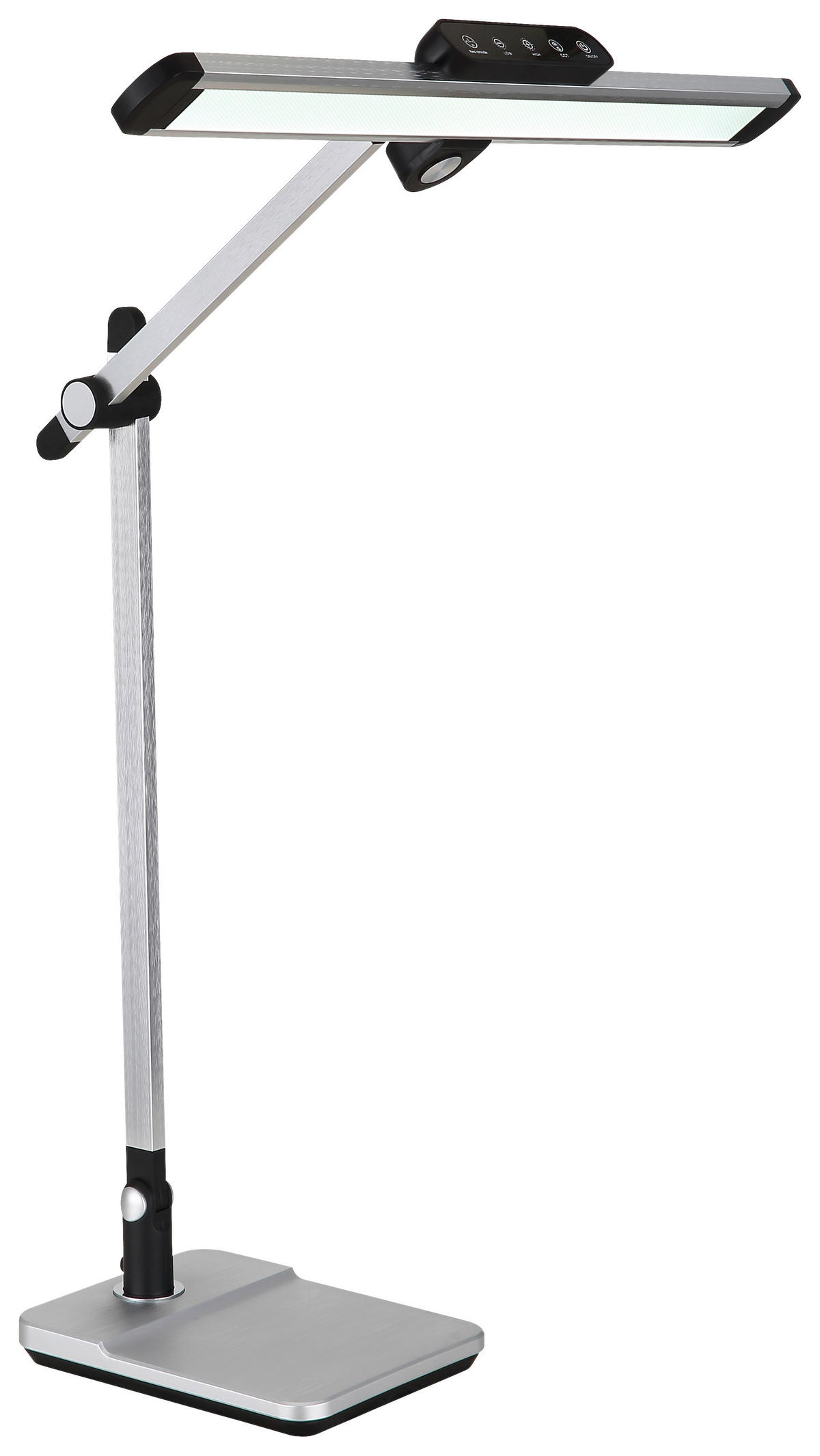 GLOBO LED-Tischleuchte silber schwarz Kunststoff Aluminium B/H/T: ca. 50x61,2x36,8 cm LOPIRA - schwarz/silber (50,00/61,20/36,80cm) - GLOBO