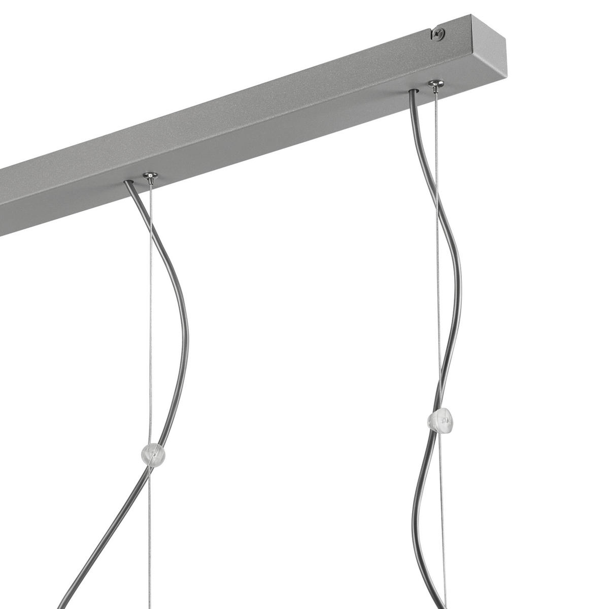 Lamkur Pendelleuchte INEZ 37523 silber Stahl H/L: ca. 70x70 cm E27 3 Brennstellen Inez - silber (70,00cm) - Lamkur