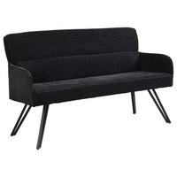 Sitzbank TINO schwarz Metall Microfaser B/H/T: ca. 140x94x67 cm TINO - schwarz (140,00/94,00/67,00cm) - byLIVING