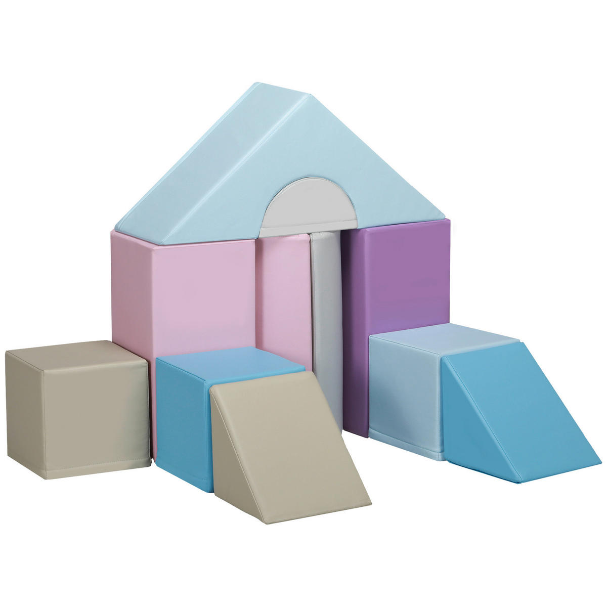 HOMCOM Bausteinset B/H/L: ca. 25x50x25 cm Bausteinset - multicolor (25,00/25,00/50,00cm) - HOMCOM