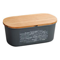 Kesper Brotbox grau Bambus B/H/L: ca. 18x14x34 cm Brotbox - grau (34,00/18,00/14,00cm) - Kesper