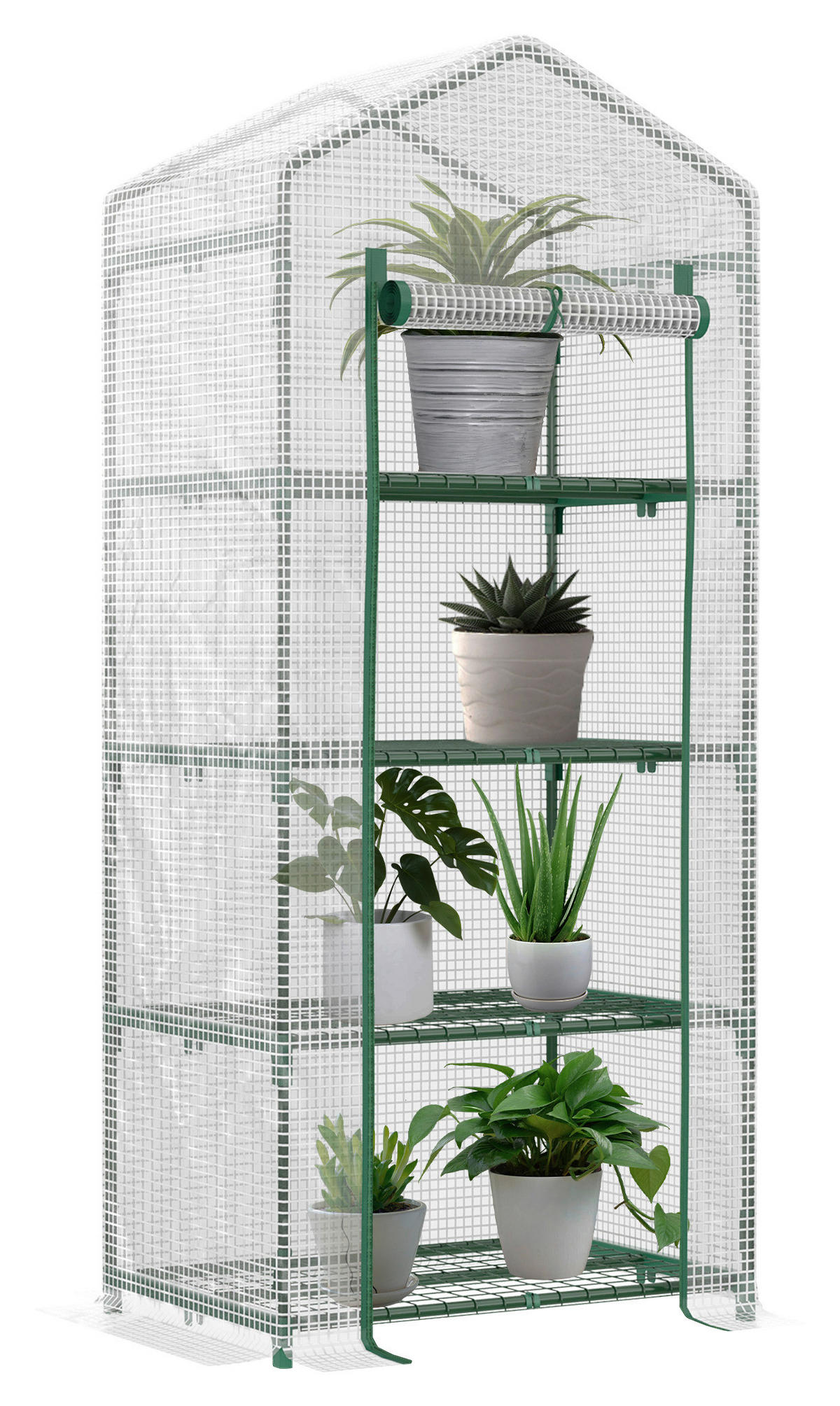 Outsunny Mini-Gewächshaus B/H/L: ca. 50x160x70 cm Mini-Gewächshaus - weiß (70,00/50,00/160,00cm) - Outsunny