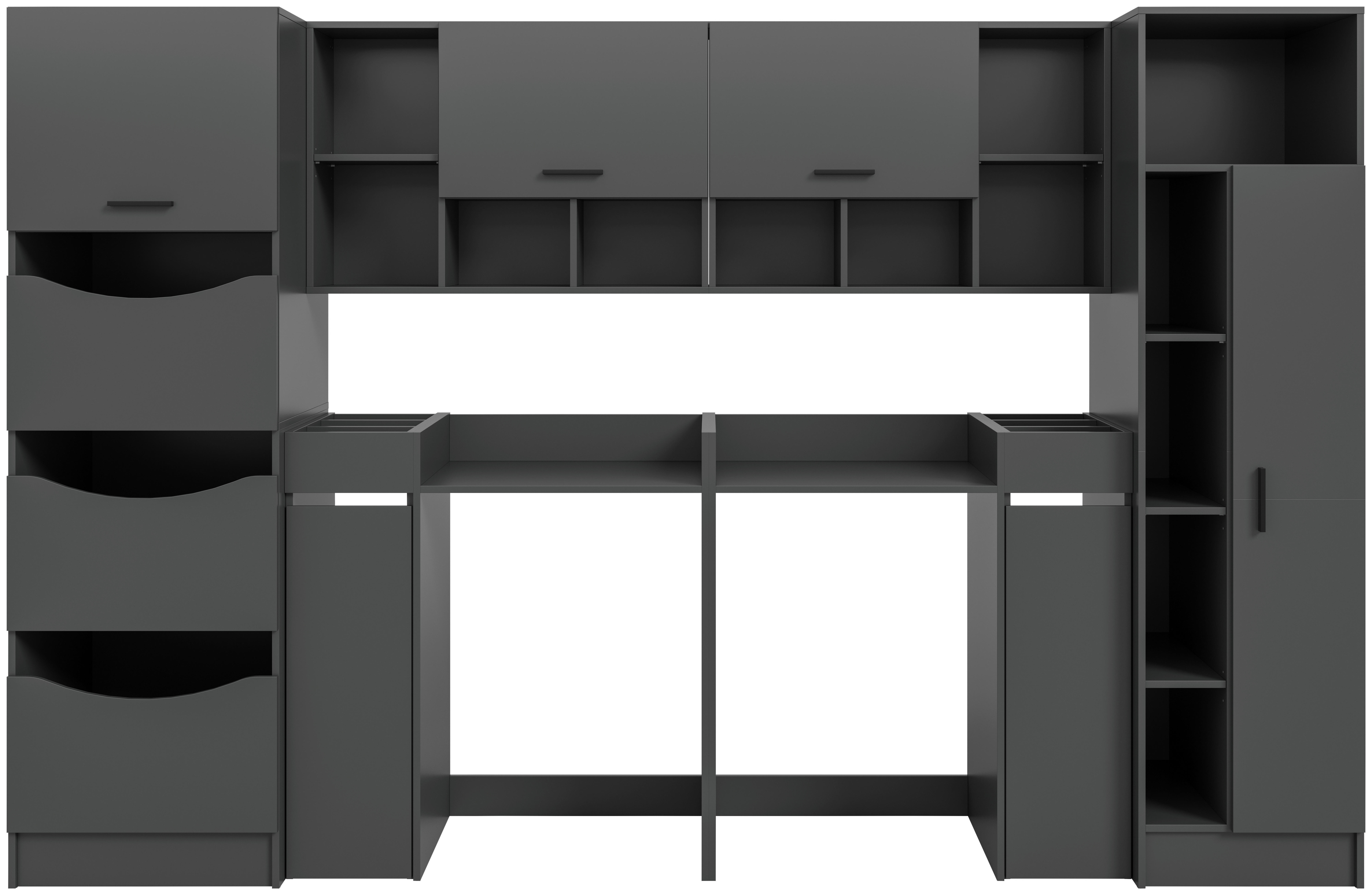 Waschmaschinenumbauschrank Free anthrazit B/H/T: ca. 306x195x68 cm Free - anthrazit (306,00/195,00/68,00cm) - xonox.home