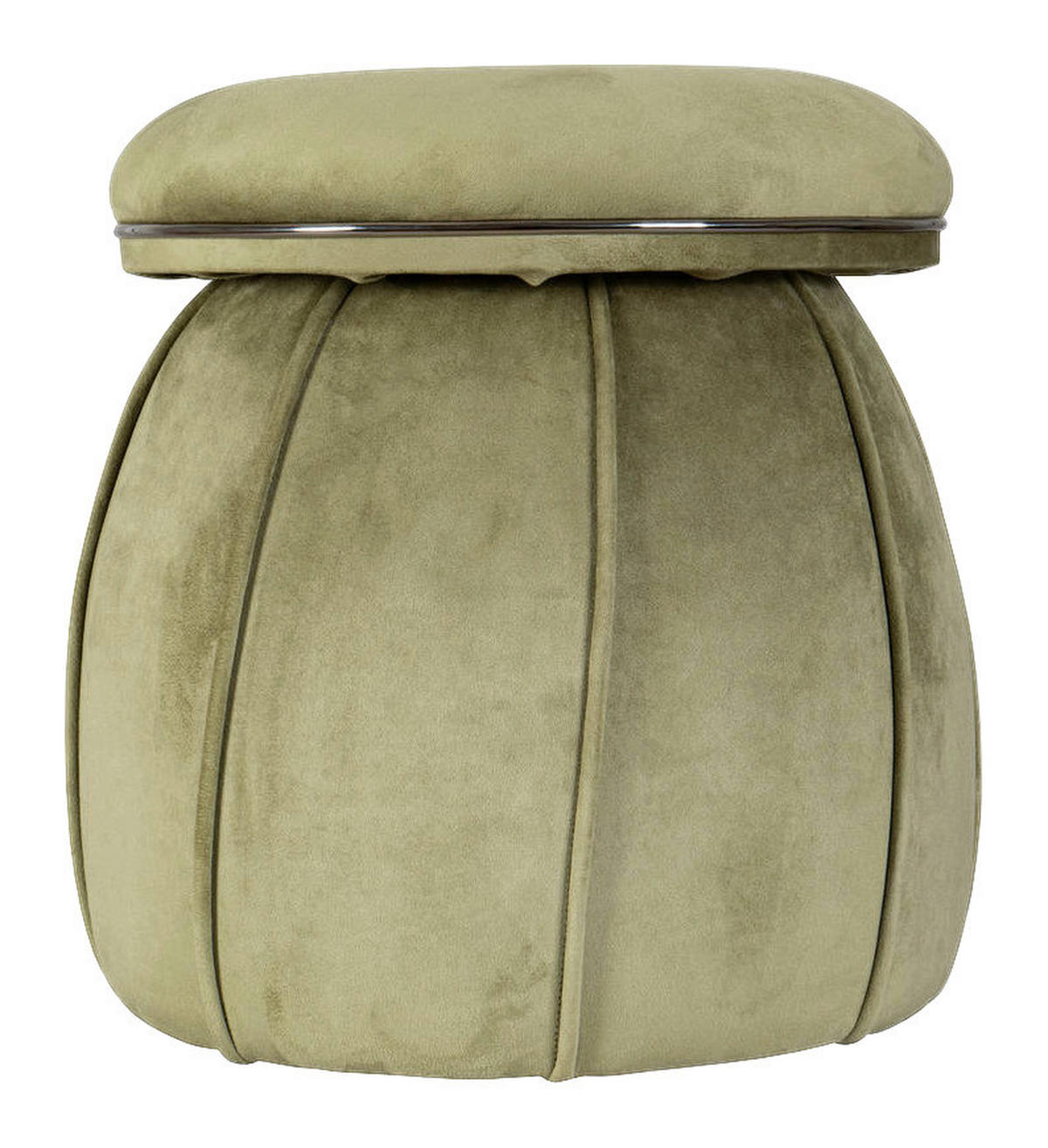 360 Living Hocker Corin 100 grün Graphit H/D: ca. 51,5x51,5 cm Corin 100 - Graphit/grün (51,50/51,50cm) - 360 Living