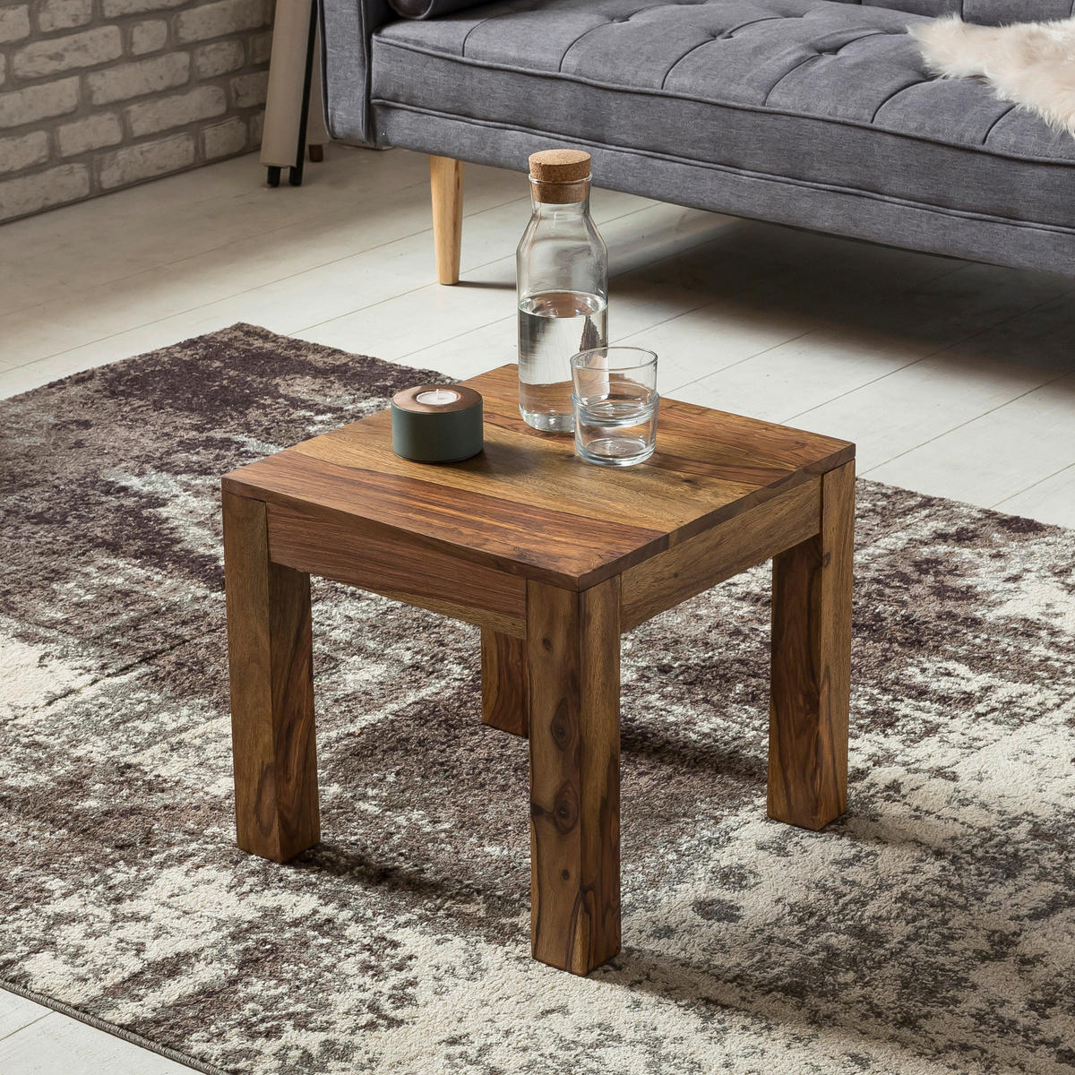 Couchtisch natur B/H/T: ca. 45x40x45 cm Couchtisch - natur (45,00/40,00/45,00cm) - Wohnling