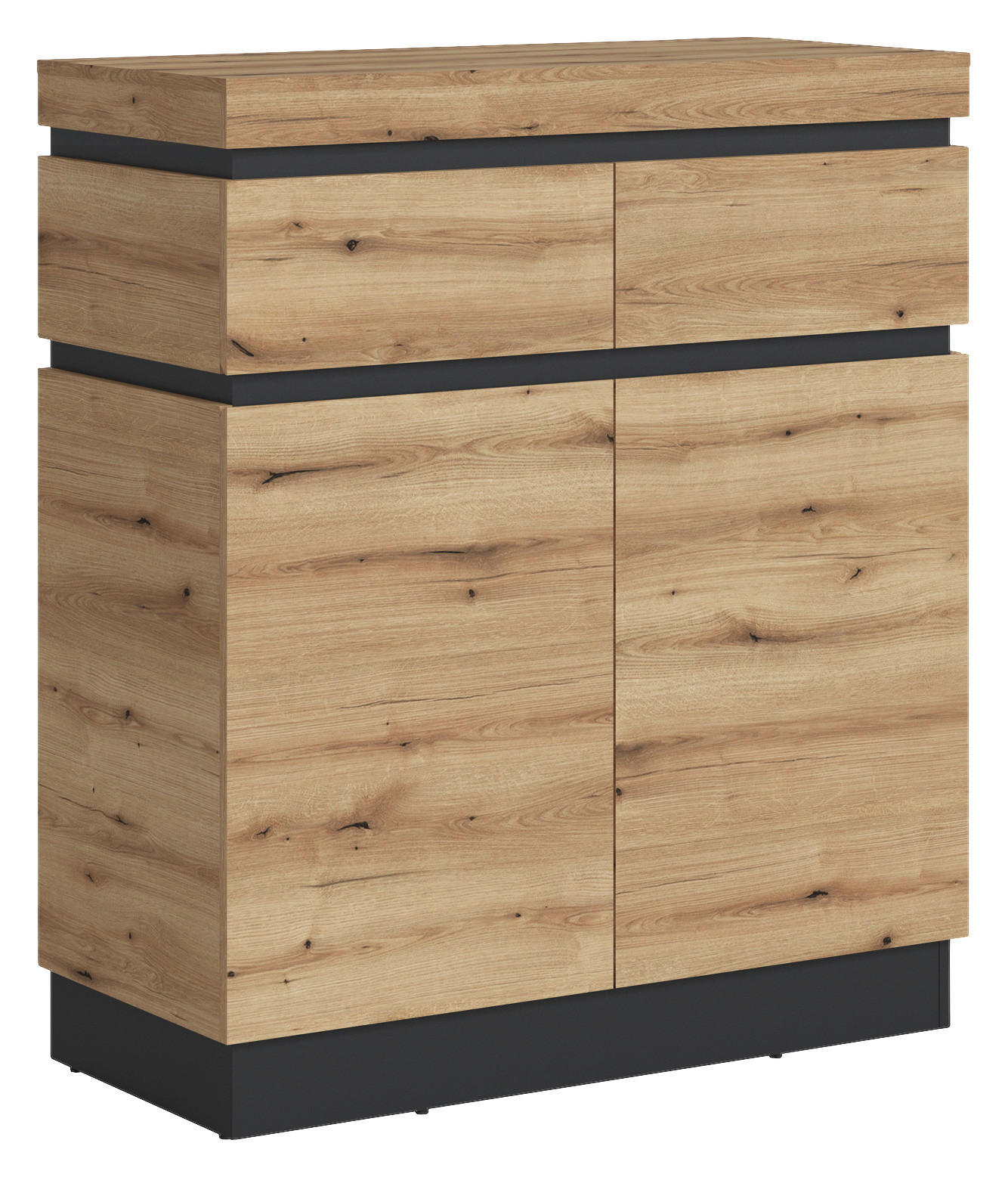 Schuhkommode Corte Eiche Evoke Coast Nachbildung anthrazit B/H/T: ca. 101x116x45 cm Corte - Eiche/anthrazit (101,00/116,00/45,00cm)