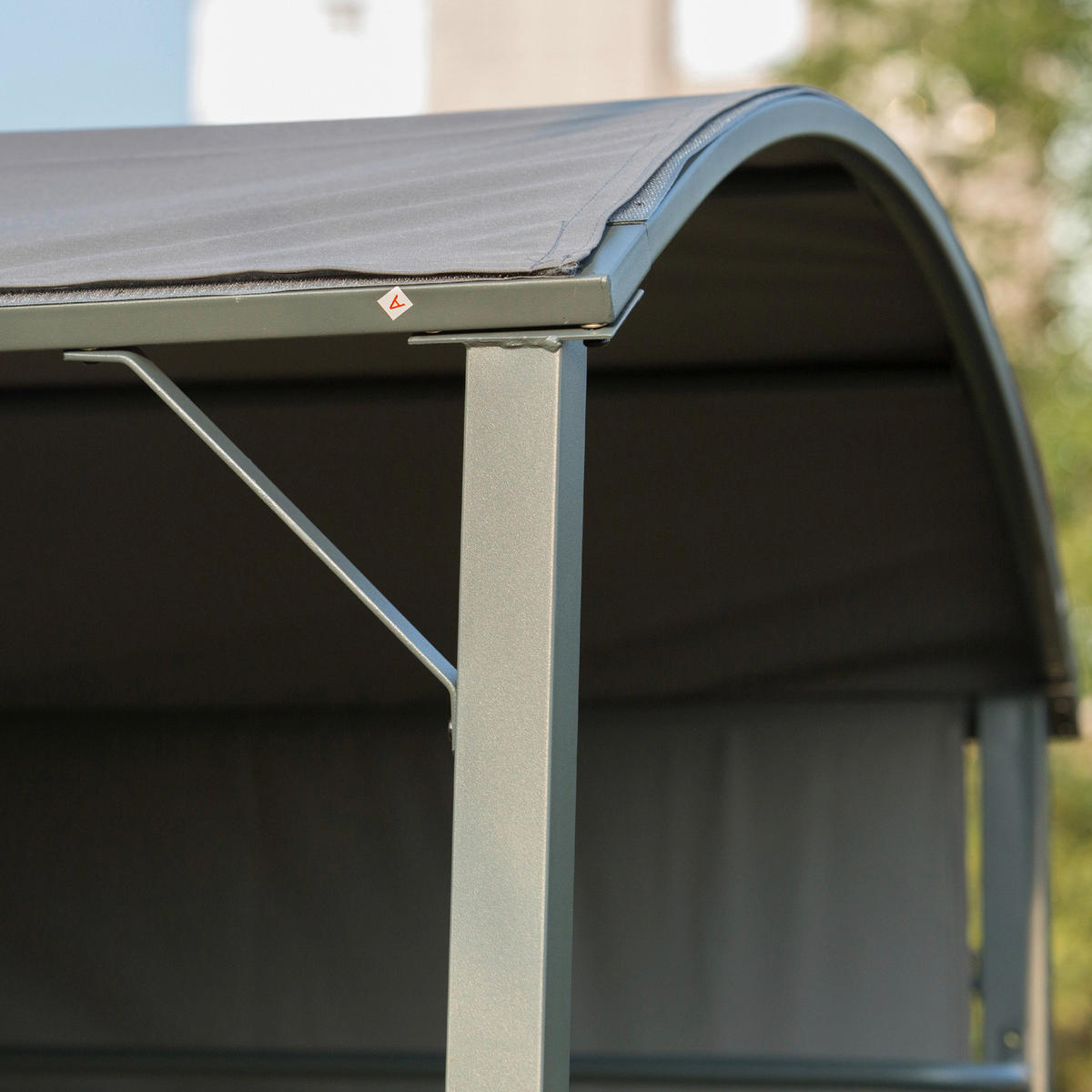 Outsunny Grillpavillon schwarz Metall B/H/L: ca. 138x216x218 cm Grillpavillon - schwarz/grau (218,00/138,00/216,00cm) - Outsunny