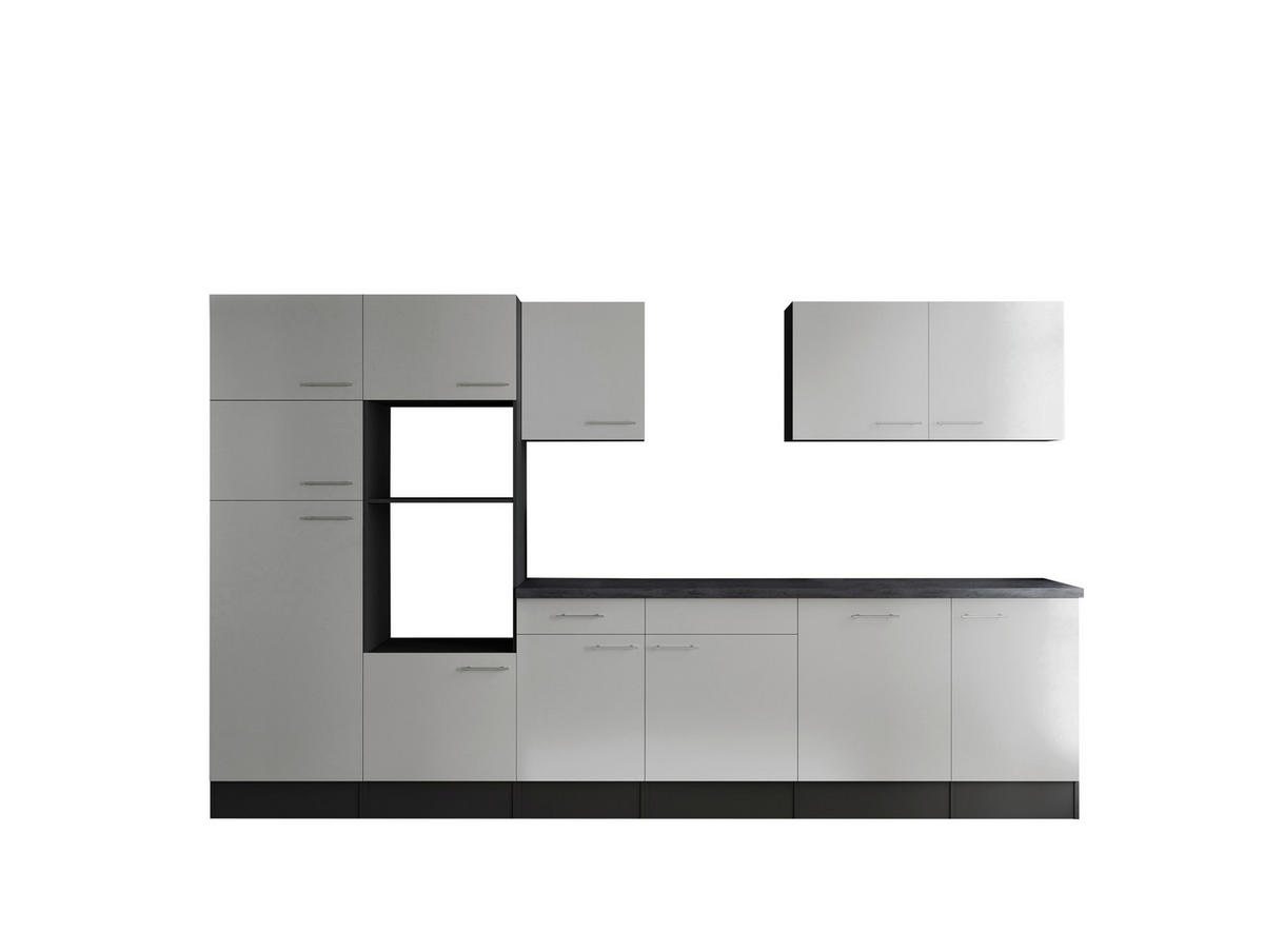 Küchenblock Oliver B/H/T: ca. 340x205x60 cm Oliver - weiß/granit (340,00/205,00/60,00cm) - Respekta