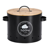 Zeller Vorratsdose natur B/H/L: ca. 28x21x28 cm Kartoffel-Vorratsdose - natur/schwarz (28,00/28,00/21,00cm) - Zeller