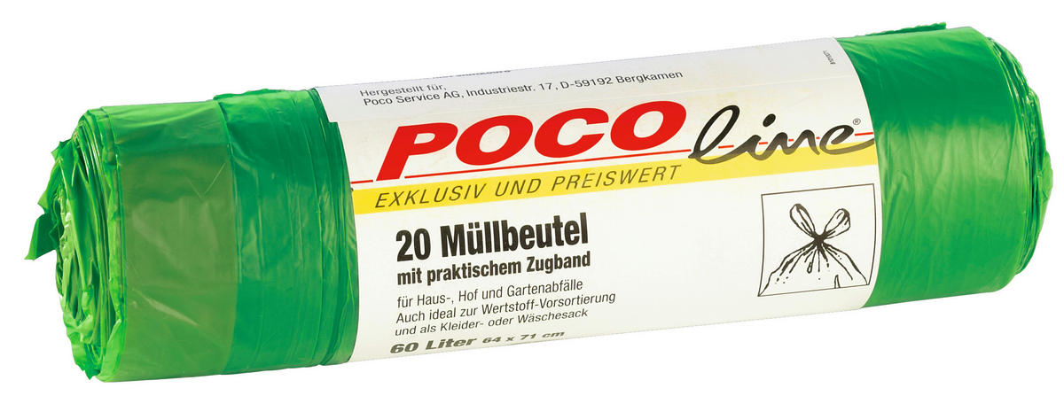 Müllbeutel B/H/T: ca. 22,5x6x6 cm Mülleimerbeutel 60l - (22,50/6,00/6,00cm)