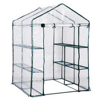 Outsunny Gewächshaus B/H/L: ca. 143x195x143 cm Gewächshaus MH01-0472 - dunkelgrün/transparent (143,00/143,00/195,00cm) - Outsunny