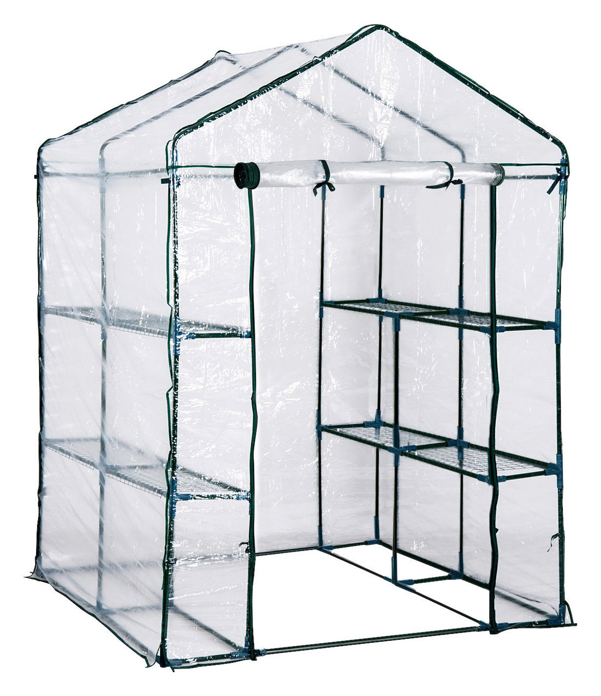 Outsunny Gewächshaus B/H/L: ca. 143x195x143 cm Gewächshaus MH01-0472 - dunkelgrün/transparent (143,00/143,00/195,00cm) - Outsunny