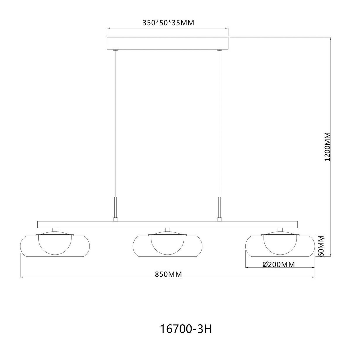 GLOBO Hängeleuchte schwarz Rauch Metall Glas B/H/L: ca. 26x17x91 cm Hängeleuchte-Carlene - schwarz/Rauch (91,00/26,00/17,00cm) - GLOBO