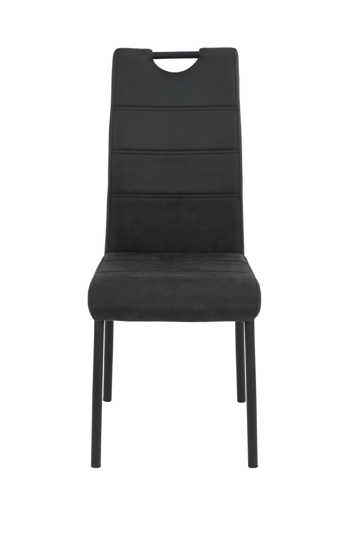 Stuhl Petra anthrazit Microfaser B/H/T: ca. 43x99x61 cm Petra - schwarz/anthrazit (43,00/99,00/61,00cm)