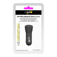 Heitech Ladegerät 05001617 schwarz KFZ-USB-Ladegerät_2fach_Heiteh - schwarz - Heitech