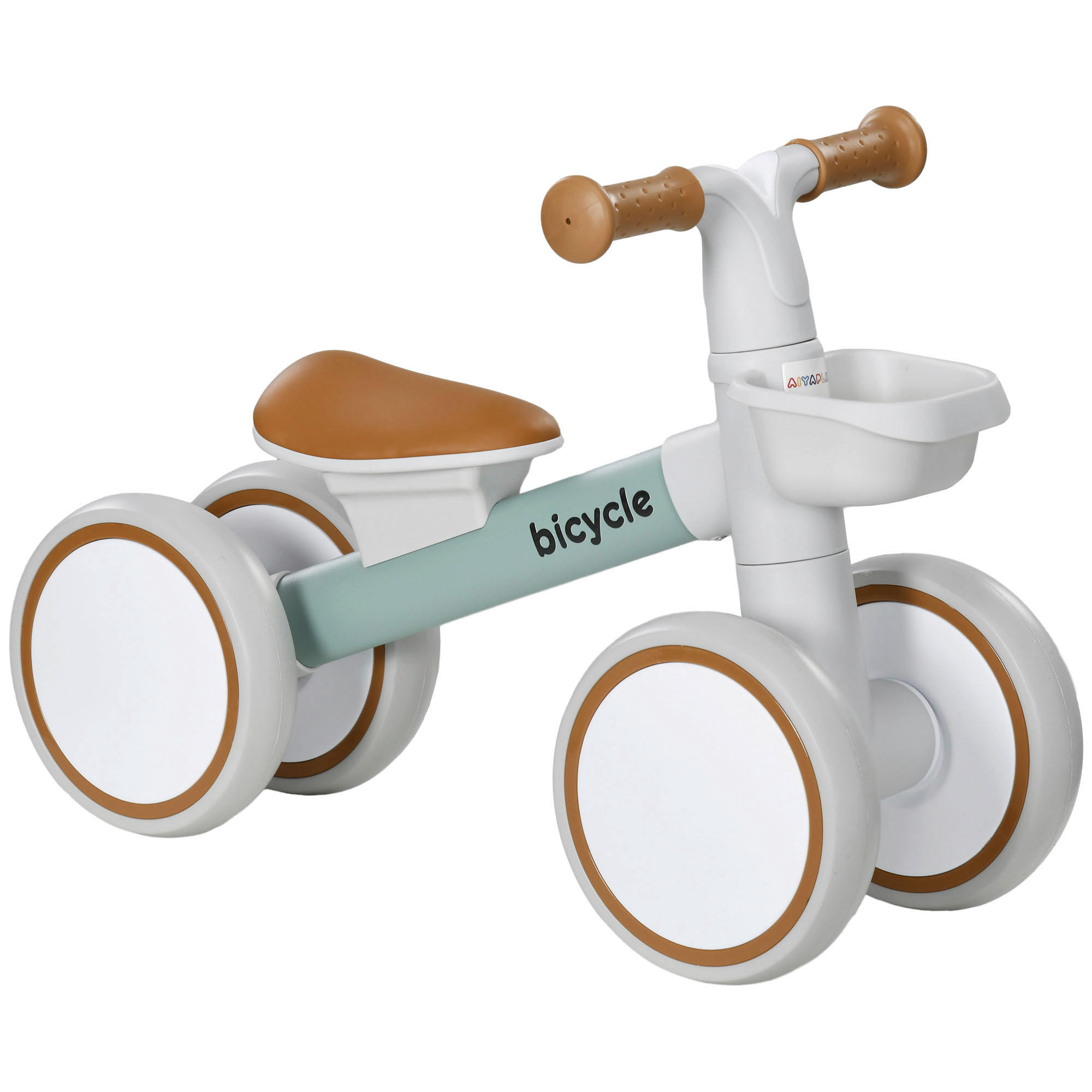 AIYAPLAY Kinderlaufrad weiß B/H/L: ca. 27x39x56 cm Kinderlaufrad - weiß/grün (56,00/27,00/39,00cm) - AIYAPLAY