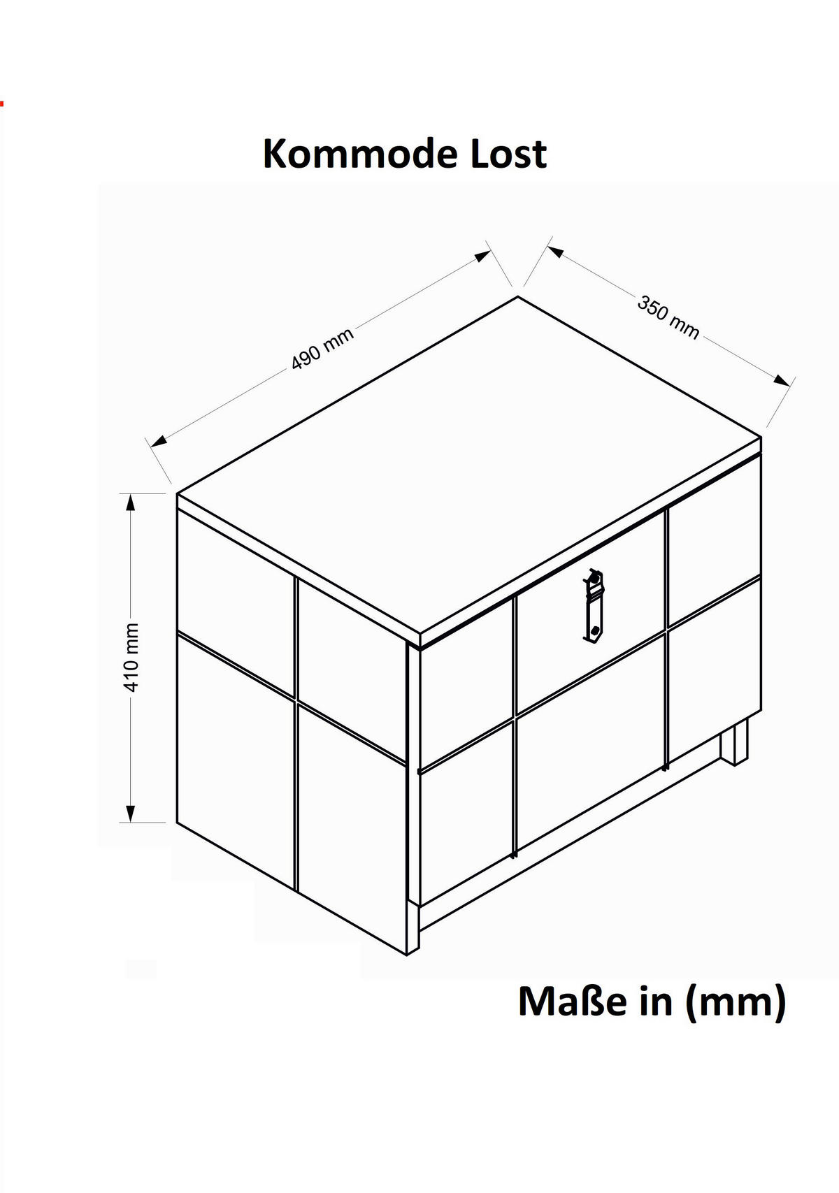 Nachtkonsole Lost walnuss Nachbildung B/H/T: ca. 49x41x35 cm Lost - walnuss (49,00/41,00/35,00cm) - moebel17