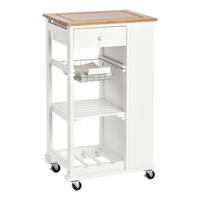 Zeller Küchenrollwagen weiß MDF B/H/L: ca. 50x86,5x37 cm Küchenrollwagen - weiß (37,00/50,00/86,50cm) - Zeller