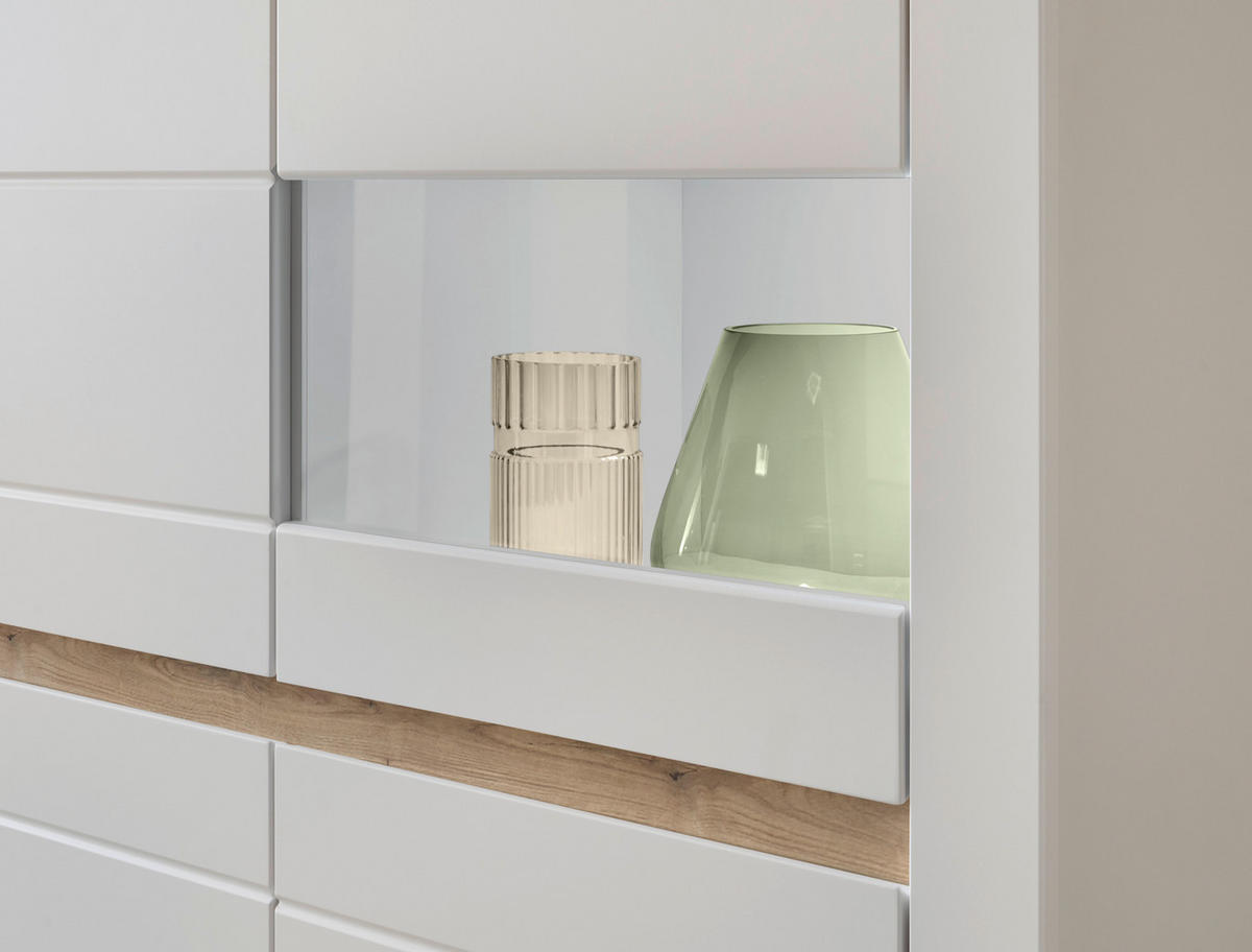 Highboard Chester weiß matt B/H/T: ca. 165x132x42 cm Chester - weiß (165,00/132,00/42,00cm)