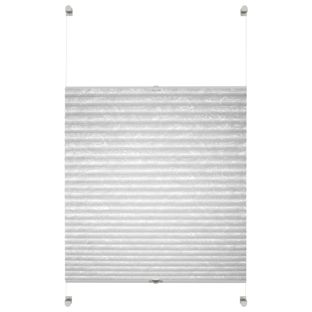 Thumbnail - Boviva Spannplissee Paisley weiß B/L: ca. 40x130 cm