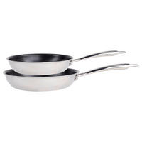 MASTERPRO Pfannenset PURE 3 silber Edelstahl PURE 3 - silber - MASTERPRO