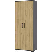 Aktenschrank 4250-564 Eiche Grand-Son Nachbildung Graphit B/H/T: ca. 80x200x40 cm 4250-564 - Eiche/Graphit (80,00/200,00/40,00cm) - Germania