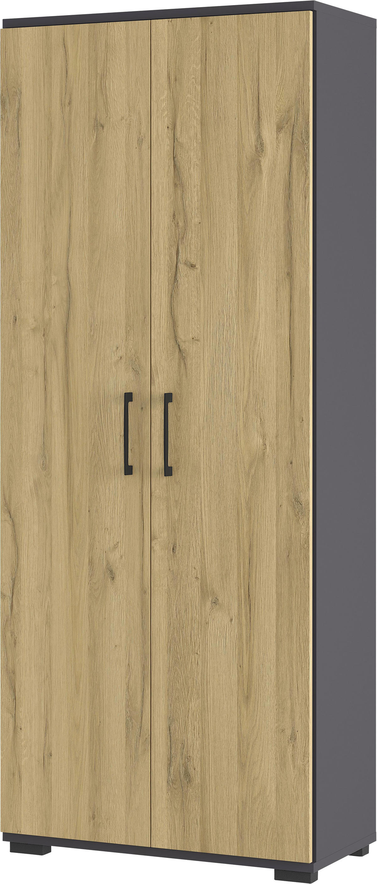 Aktenschrank 4250-564 Eiche Grand-Son Nachbildung Graphit B/H/T: ca. 80x200x40 cm 4250-564 - Eiche/Graphit (80,00/200,00/40,00cm) - Germania