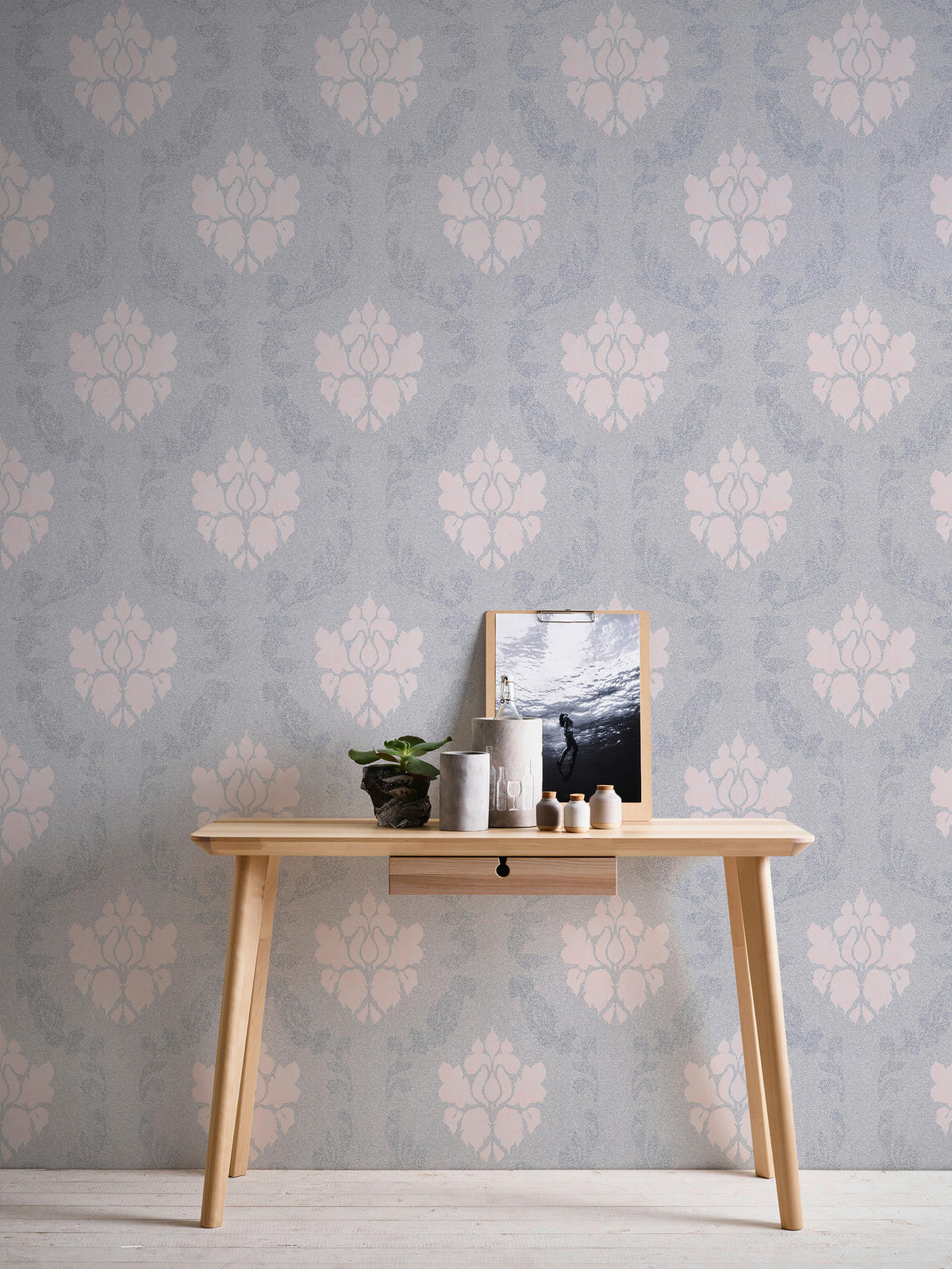 A.S.Creation Vliestapete New Elegance Barock rosa B/L: ca. 53x1005 cm New Elegance - rosa (53,00/1005,00cm) - A.S.Creation