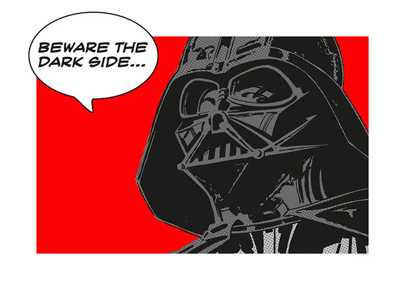 Komar Wandbild Star Wars Classic Comic Quote Vader Star Wars B/L: ca. 70x50 günstig online kaufen