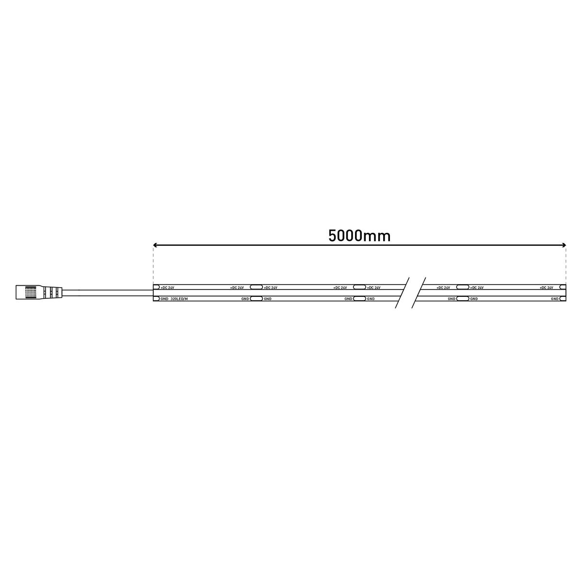 Näve Leuchten LED-Stripe 5308170 transparent Kunststoff B/H/T: ca. 0,8x0,2x500 cm COB-LED-Stripe - transparent (0,80/0,20/500,00cm) - Näve Leuchten