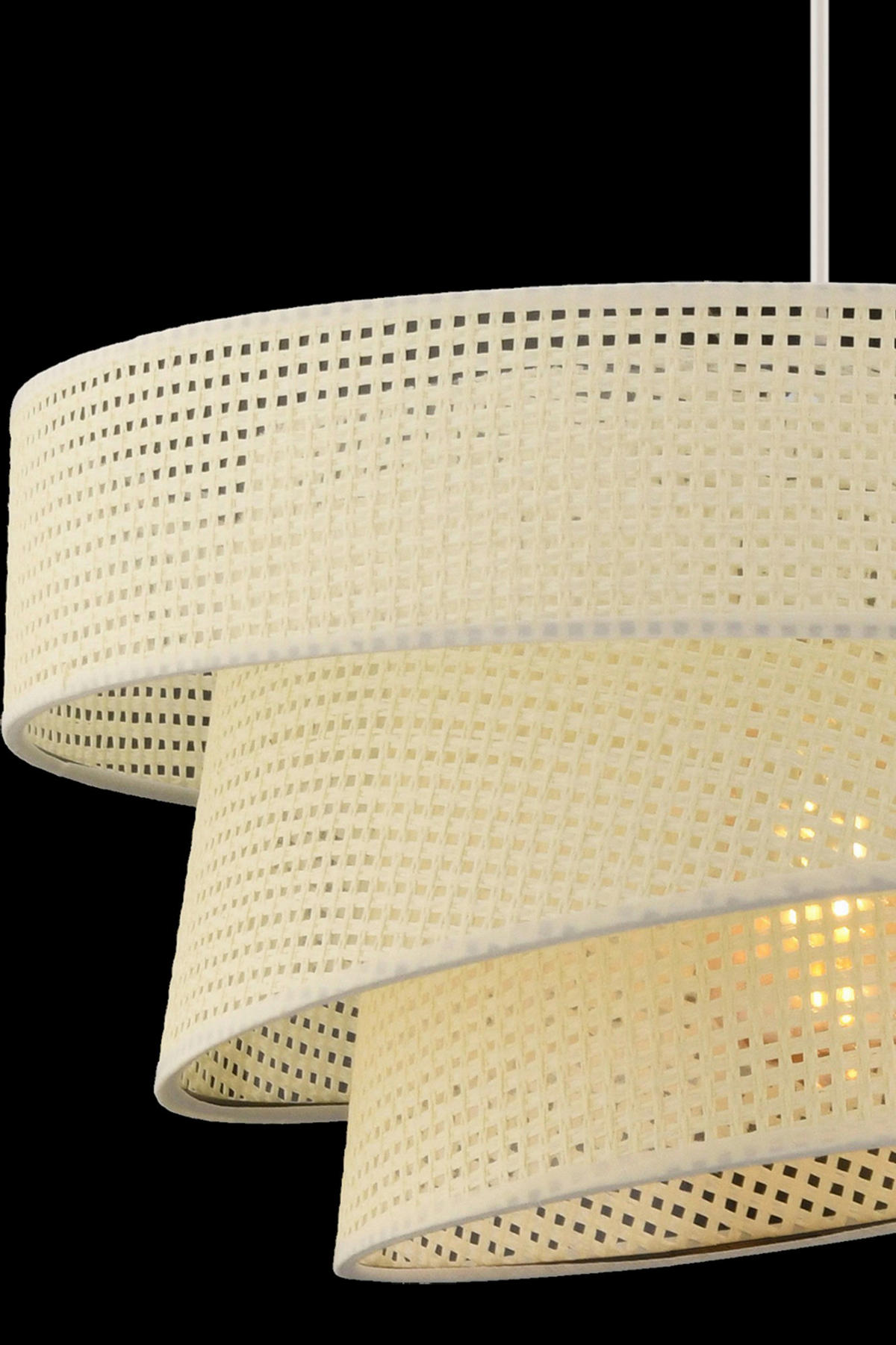 Opviq Pendelleuchte weiß Metall Baumwolle B/H/L: ca. 40x72x40 cm E27 1 Brennstellen Couper Hazeran - weiß (40,00/40,00/72,00cm) - Opviq