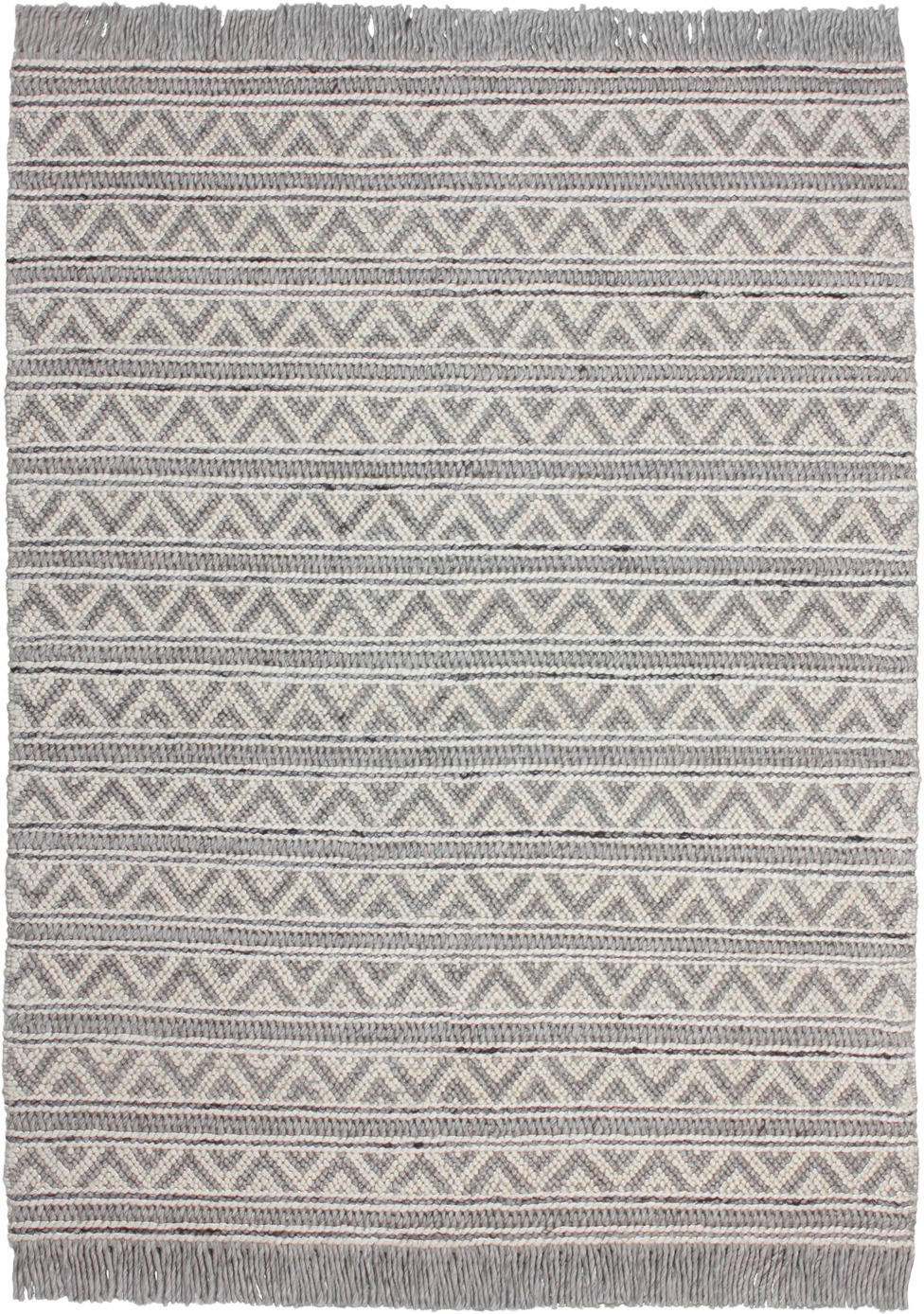 Kayoom Kurzflorteppich Natura 410 silber B/L: ca. 80x150 cm Natura 410 - creme/silber (80,00/150,00cm) - Kayoom