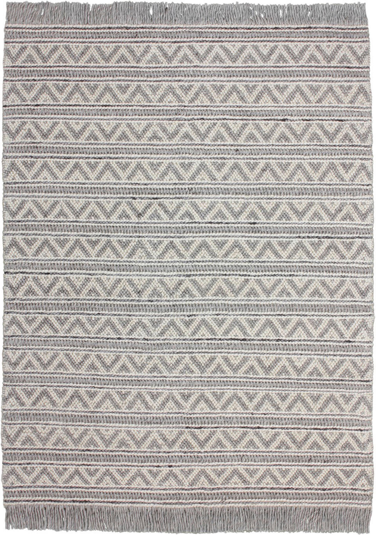 Kayoom Kurzflorteppich Natura 410 silber B/L: ca. 80x150 cm Natura 410 - creme/silber (80,00/150,00cm) - Kayoom