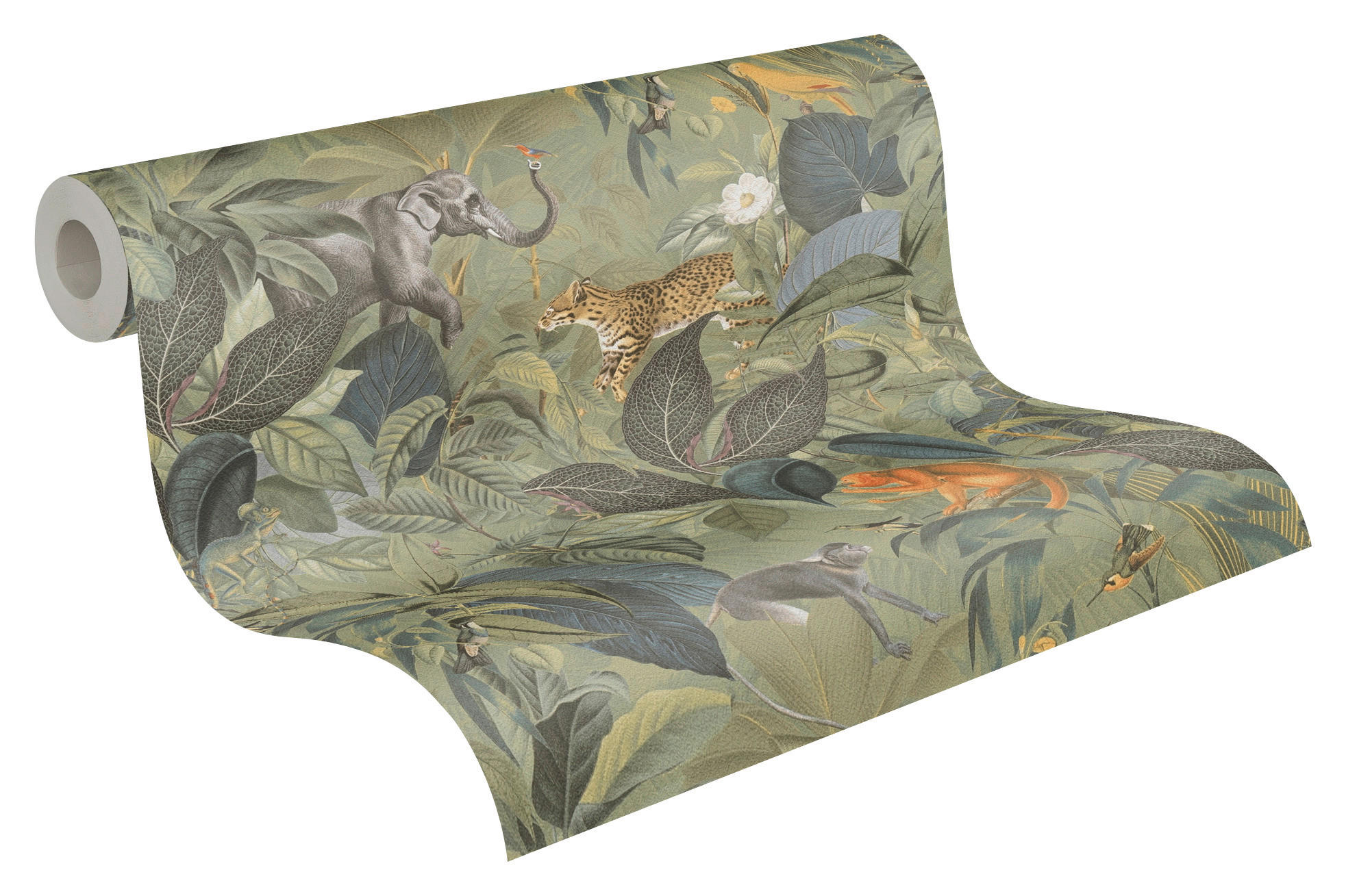 A.S.Creation Papiertapete grün B/H/D: ca. 53x1005x7,1 cm Papiertapete - grün (7,10/1005,00cm) - A.S.Creation