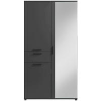 Mehrzweckschrank Kreta anthrazit weiß B/H/T: ca. 99x184x35 cm Kreta - weiß/anthrazit (99,00/184,00/35,00cm)