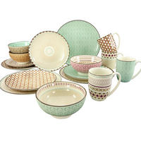 CreaTable Kombiservice Mandala multicolor Steinzeug 16 tlg. Mandala - multicolor - CreaTable