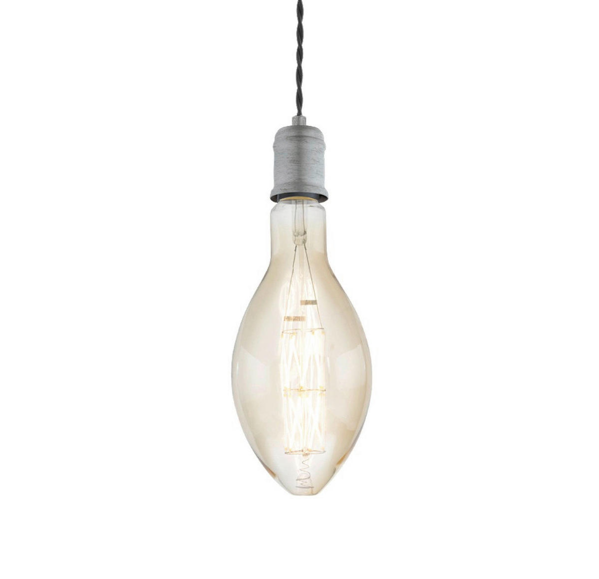 Eglo Pendelleuchte silber B/H/L: ca. 13x200x13 cm E27 1 Brennstellen Yorth - silber (13,00/13,00/200,00cm) - Eglo