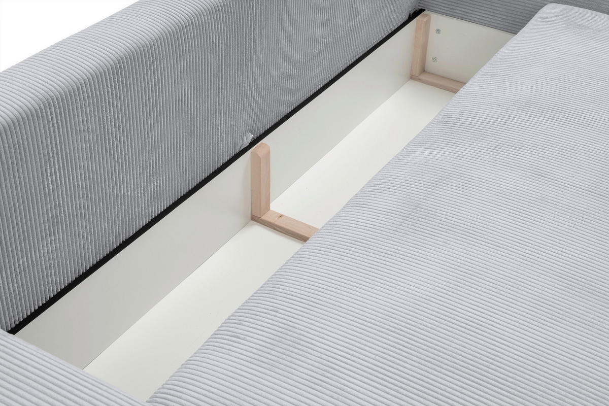 Schlafsofa Virginia grau B/H/T: ca. 257x87x102 cm Virginia - grau (257,00/87,00/102,00cm)