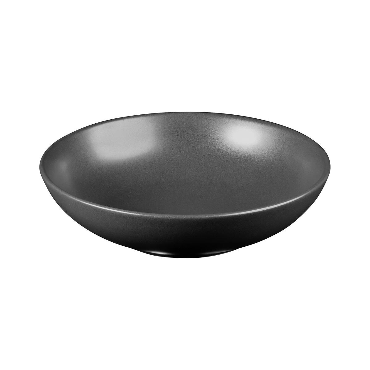 BERGNER Geschirrset CHARCOAL schwarz Steingut 12 tlg. CHARCOAL - schwarz (28,00/20,20/28,60cm) - BERGNER
