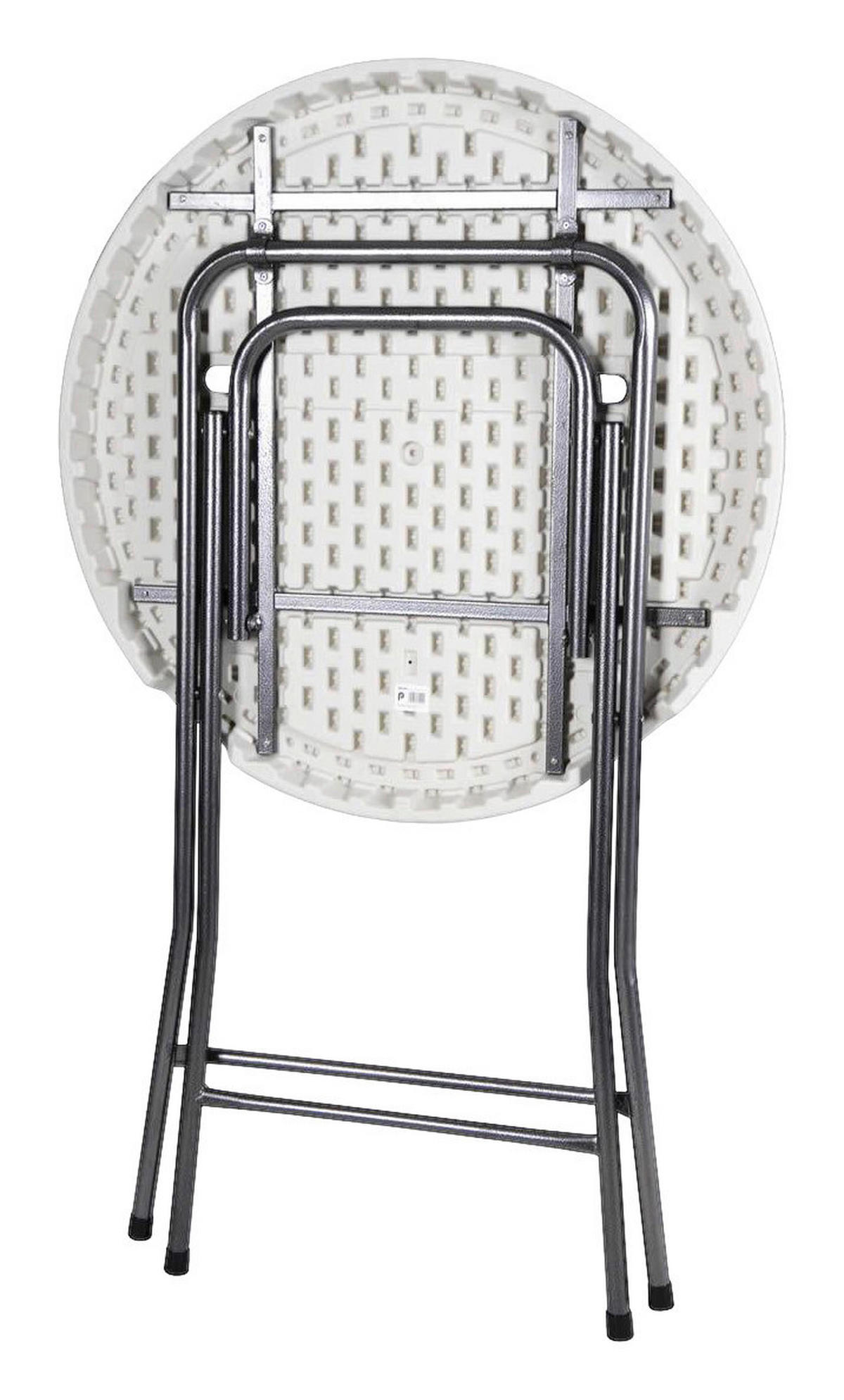 VCM Stehtisch weiß Metall H/D: ca. 110x80 cm Stehtisch_klappbar - weiß (80,00/110,00cm) - VCM