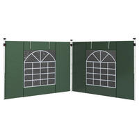 Outsunny Seitenteile für Pavillon grün Polyester B/H/L: ca. 295x195x0,01 cm Seitenteile für Pavillon - grün (0,01/295,00/195,00cm) - Outsunny