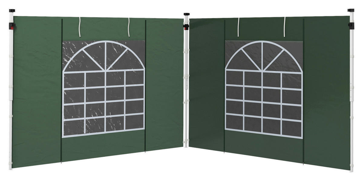 Outsunny Seitenteile für Pavillon grün Polyester B/H/L: ca. 295x195x0,01 cm Seitenteile für Pavillon - grün (0,01/295,00/195,00cm) - Outsunny