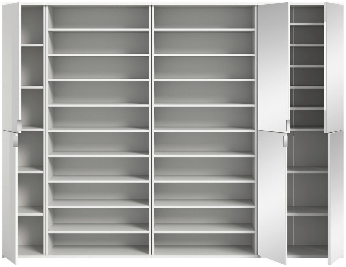 Garderobe PROJEKT X weiß weiß Hochglanz B/H/T: ca. 232x191x37 cm PROJEKT X - weiß (232,00/191,00/37,00cm) - xonox.home