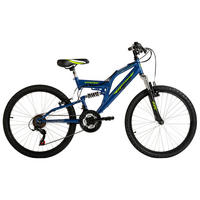WYLD Kinder-Mountainbike Zodiac ZODIAC 24 Zoll Rahmenhöhe 38 cm 18 Gänge blau blau ca. 24 Zoll Zodiac - blau - WYLD